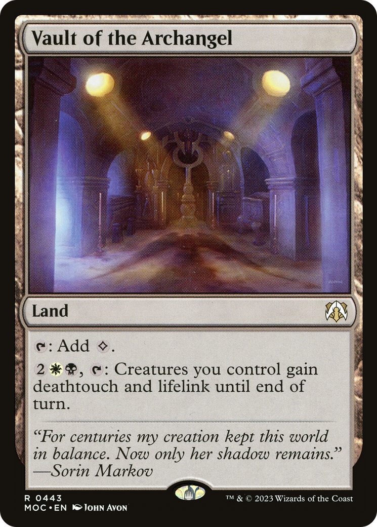 Vault of the Archangel (MOC-443) [March of the Machine Commander] MTG Single Wizards of the Coast