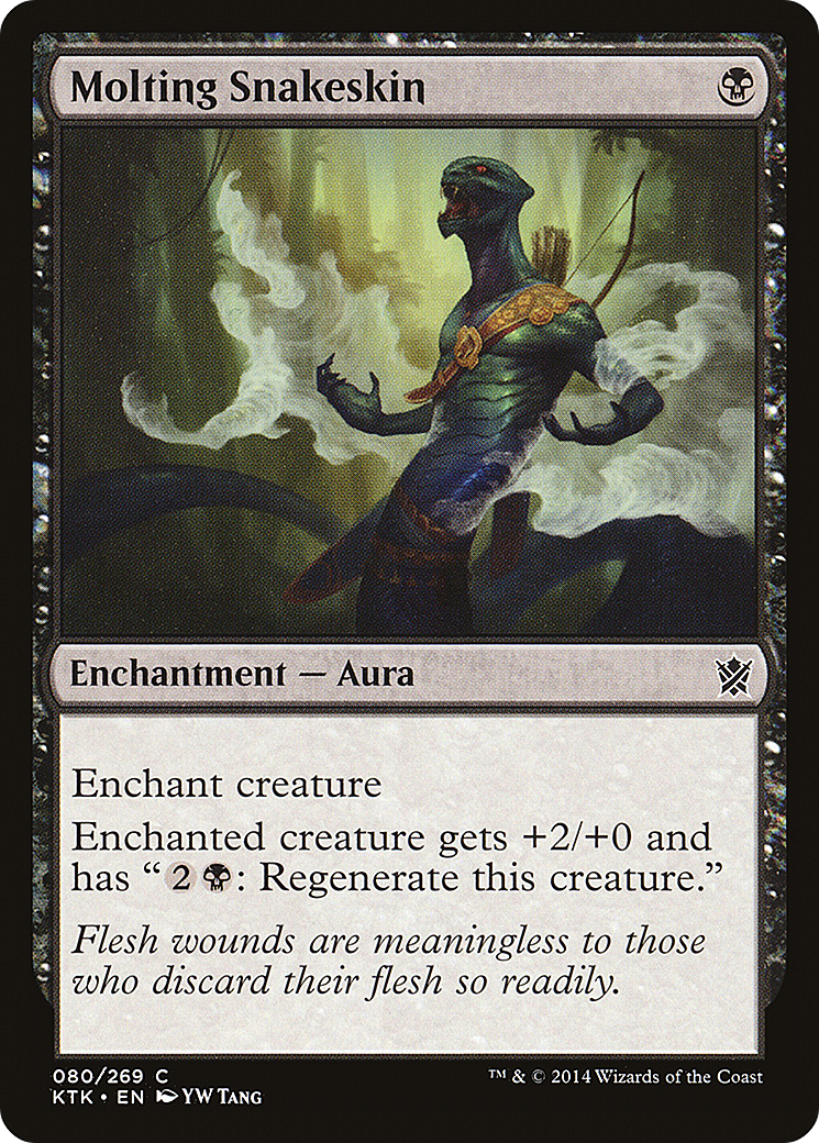Molting Snakeskin (KTK-080) [Khans of Tarkir] Foil MTG Single Wizards of the Coast