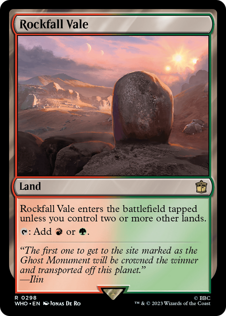 Rockfall Vale (WHO-298) [Doctor Who] Foil MTG Single Wizards of the Coast