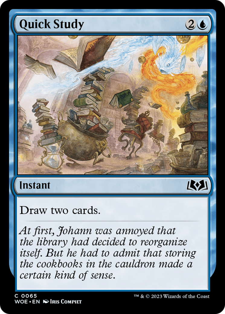 Quick Study (WOE-065) [Wilds of Eldraine] Foil MTG Single Wizards of the Coast