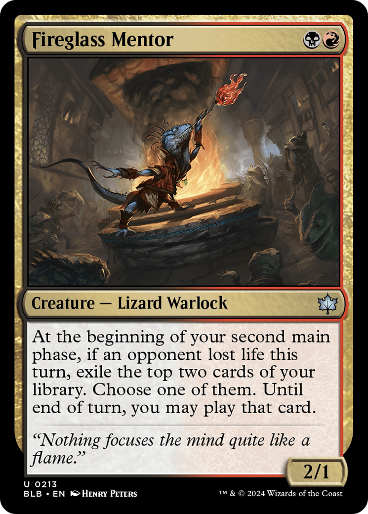 Fireglass Mentor (BLB-213) [Bloomburrow] MTG Single Wizards of the Coast