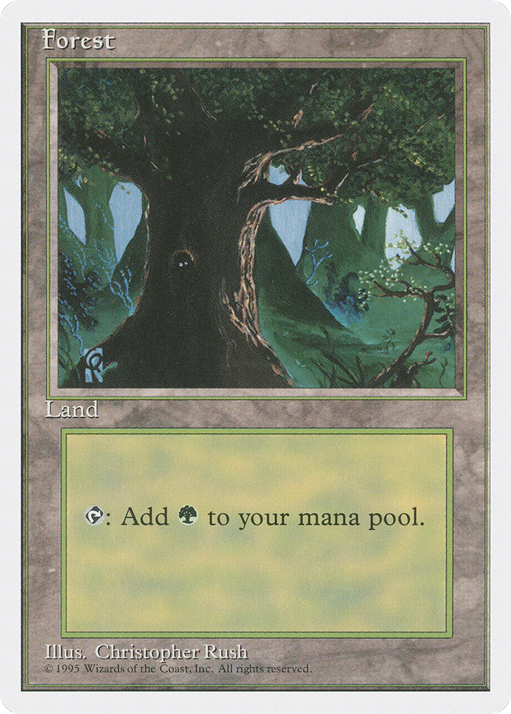 Forest (4ED-378) [Fourth Edition] MTG Single Wizards of the Coast