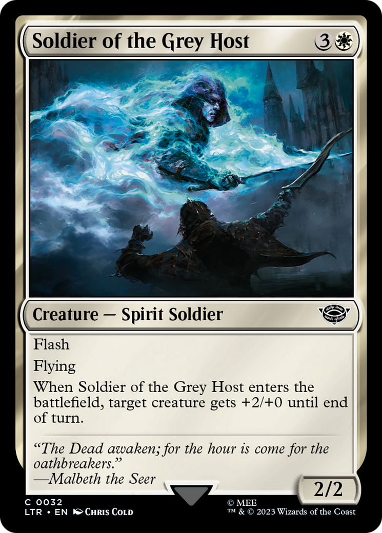 Soldier of the Grey Host (LTR-032) [The Lord of the Rings: Tales of Middle-earth] MTG Single Wizards of the Coast