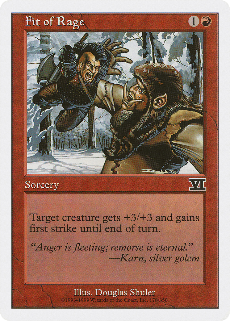 Fit of Rage (6ED-178) [Classic Sixth Edition] MTG Single Wizards of the Coast