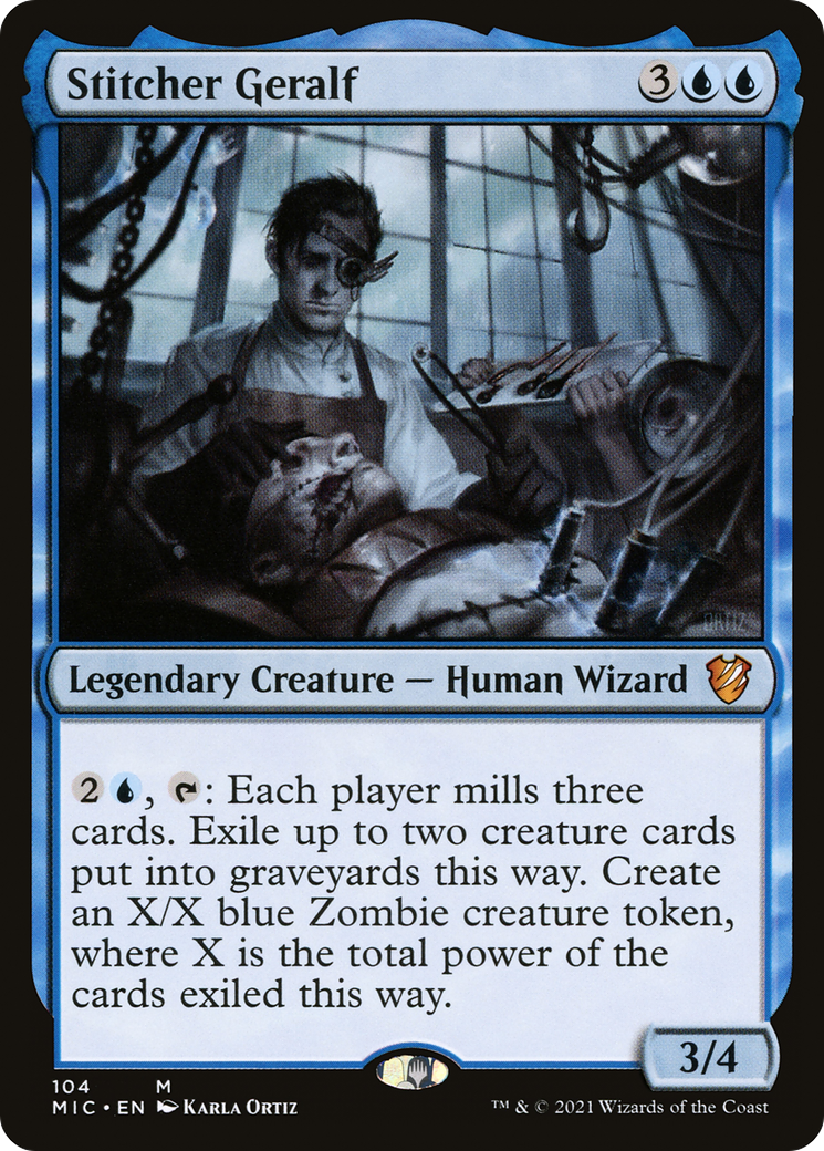 Stitcher Geralf (MIC-104) [Midnight Hunt Commander] MTG Single Wizards of the Coast