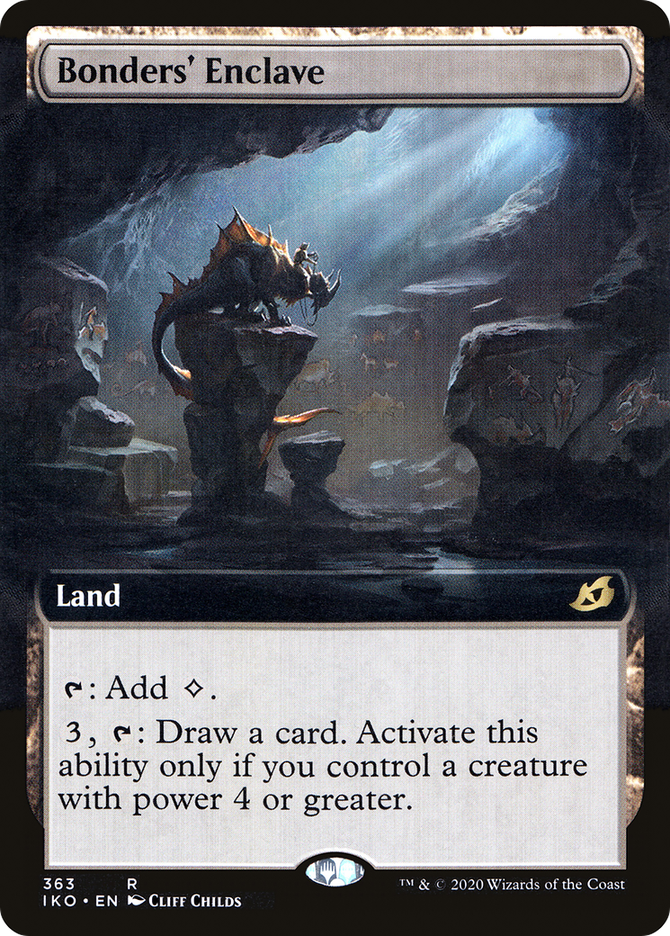 Bonders' Enclave (IKO-363) [Ikoria: Lair of Behemoths] (Extended Art) Foil MTG Single Wizards of the Coast