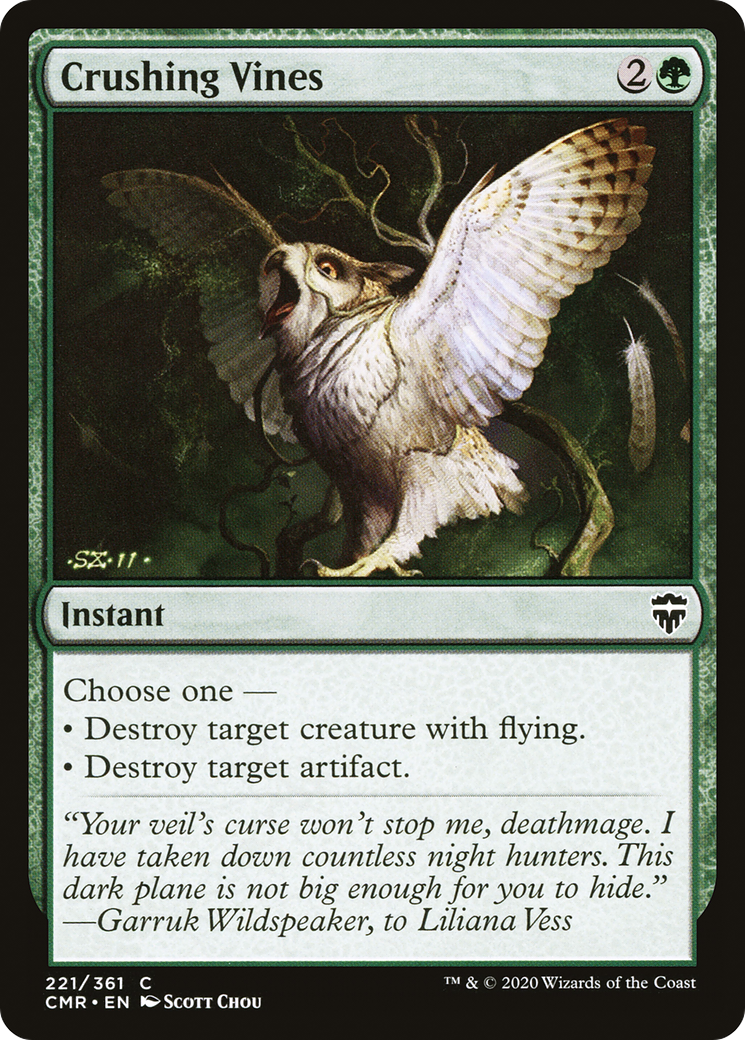 Crushing Vines (CMR-221) [Commander Legends] MTG Single Wizards of the Coast