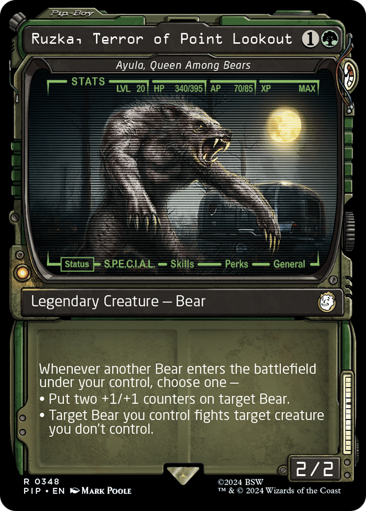 Ruzka, Terror of Point Lookout - Ayula, Queen Among Bears (PIP-348) [Fallout] (Showcase) MTG Single Wizards of the Coast