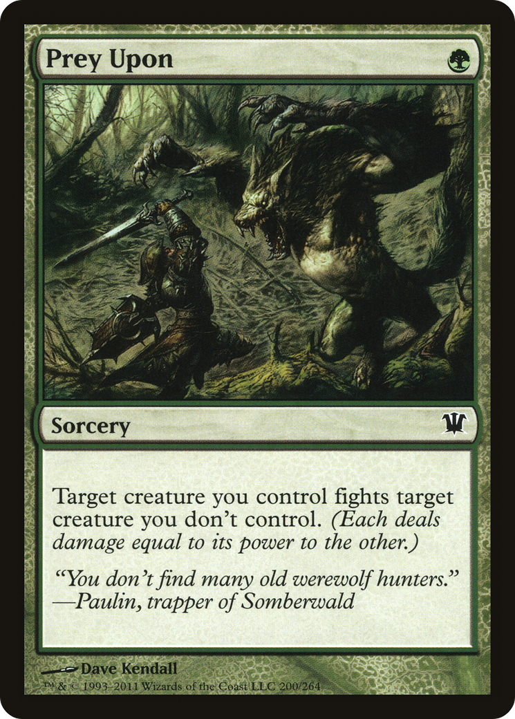 Prey Upon (ISD-200) [Innistrad] Foil MTG Single Wizards of the Coast