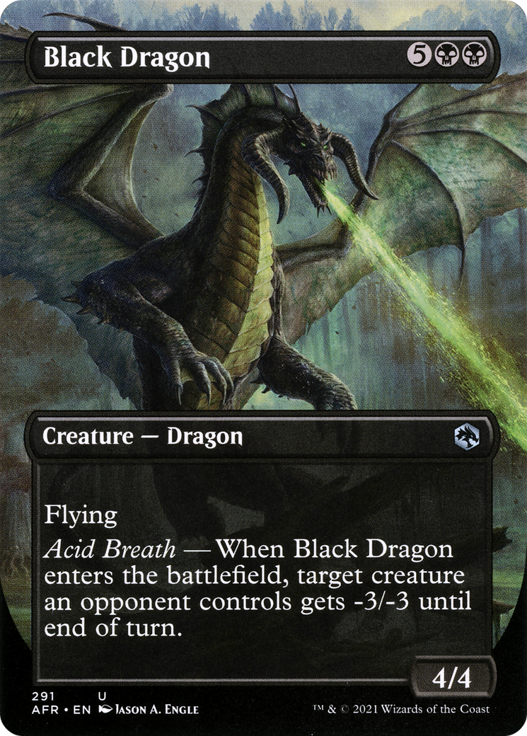 Black Dragon (AFR-291) [Adventures in the Forgotten Realms] (Borderless) MTG Single Wizards of the Coast