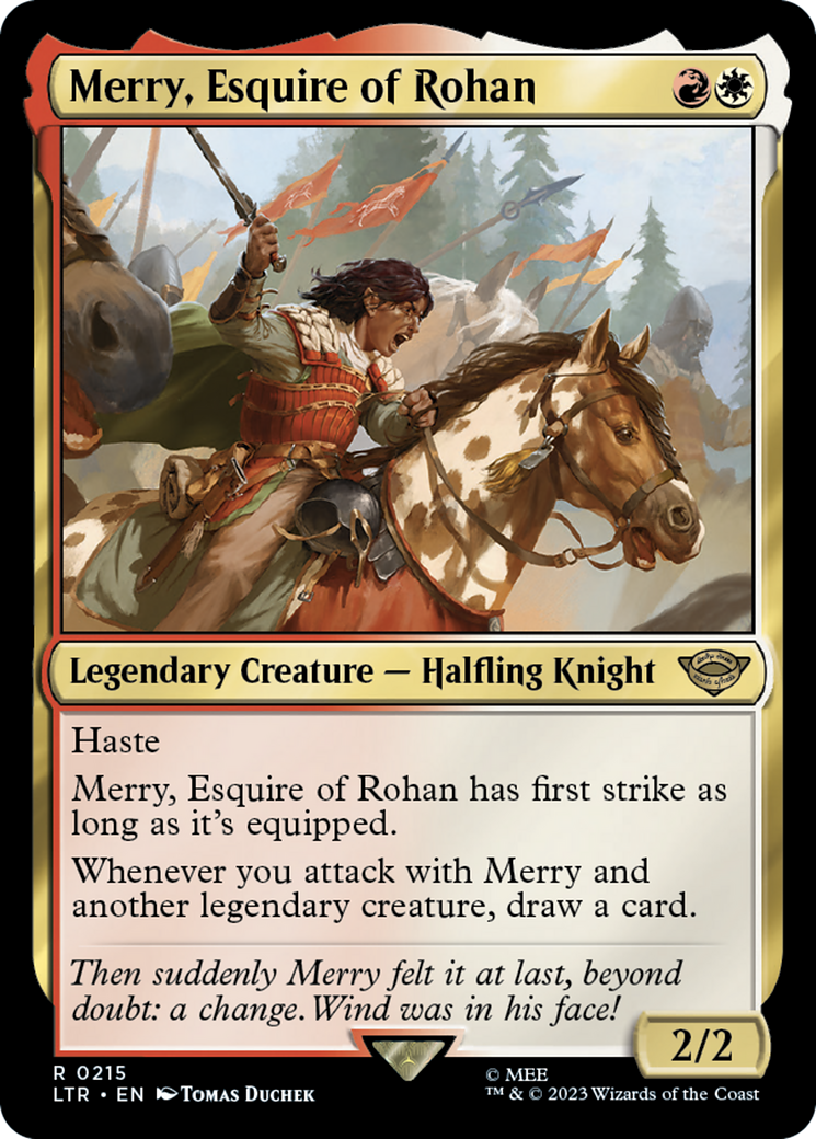 Merry, Esquire of Rohan (LTR-215) [The Lord of the Rings: Tales of Middle-earth] MTG Single Wizards of the Coast