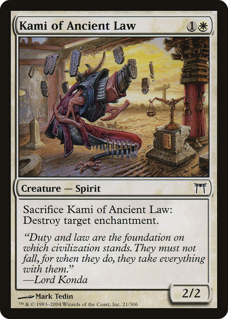 Kami of Ancient Law (CHK-021) [Champions of Kamigawa] Foil MTG Single Wizards of the Coast