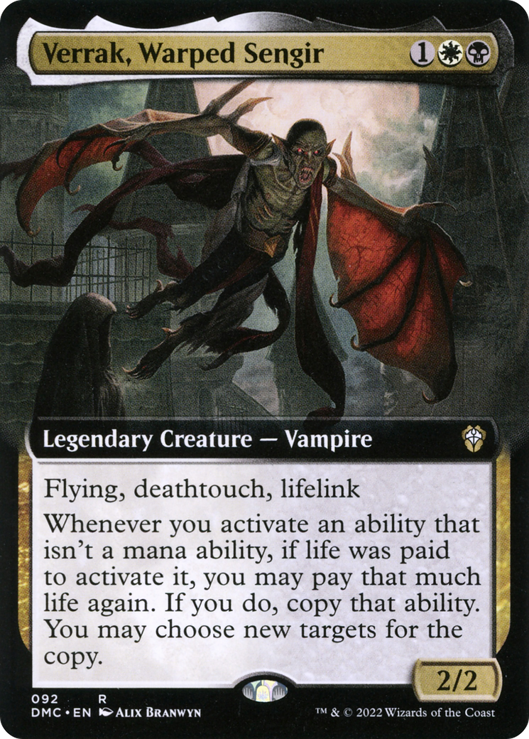 Verrak, Warped Sengir (DMC-092) [Dominaria United Commander] (Extended Art) MTG Single Wizards of the Coast