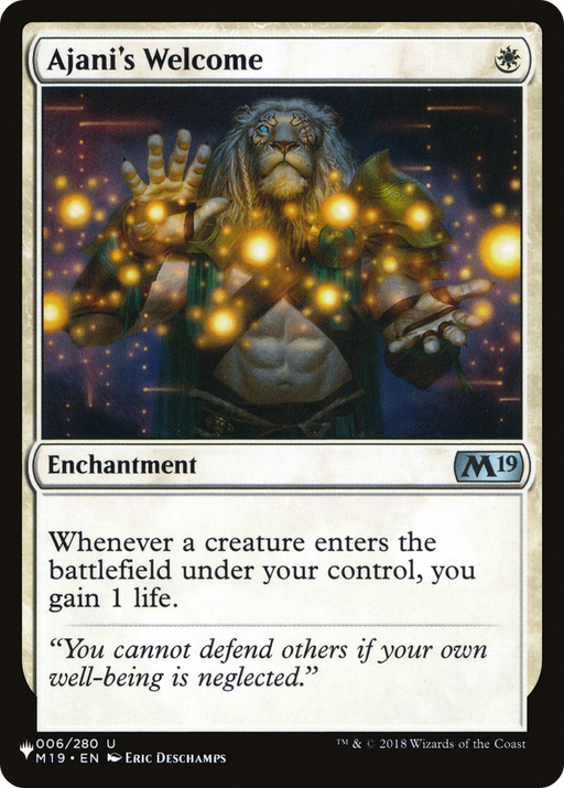 Ajani's Welcome (LIST-006/280) [Mystery Booster] The List MTG Single Wizards of the Coast