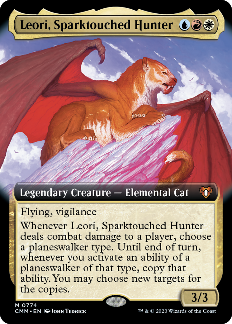 Leori, Sparktouched Hunter (CMM-774) [Commander Masters] (Extended Art) Foil MTG Single Wizards of the Coast
