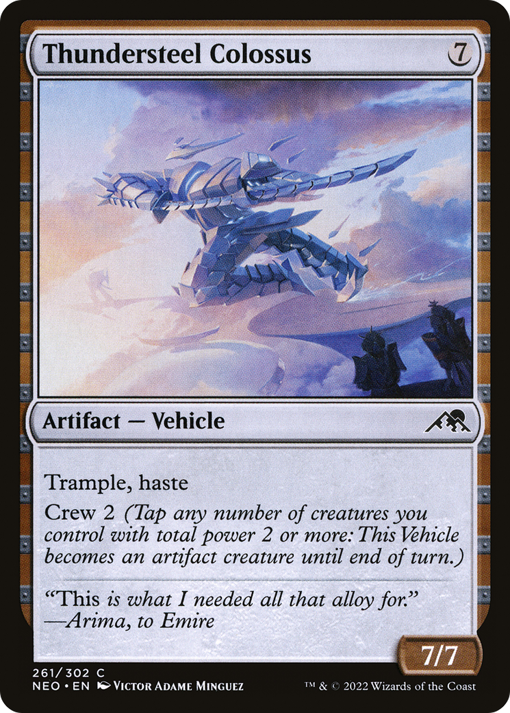 Thundersteel Colossus (NEO-261) [Kamigawa: Neon Dynasty] Foil MTG Single Wizards of the Coast