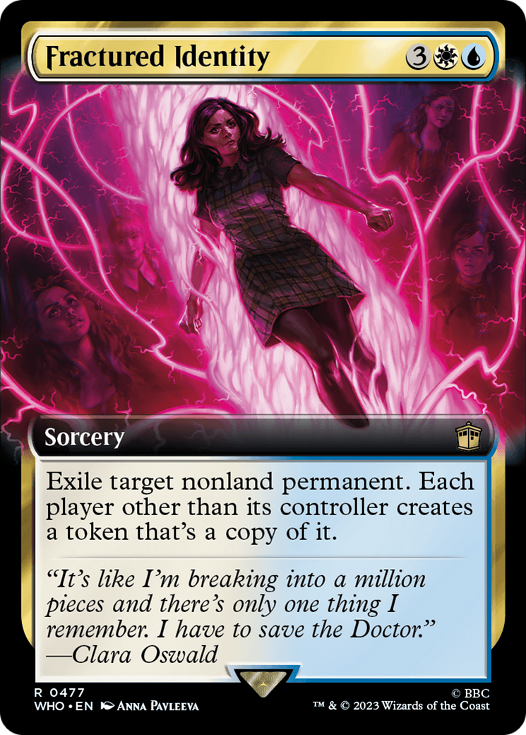 Fractured Identity (WHO-477) [Doctor Who] (Extended Art) MTG Single Wizards of the Coast
