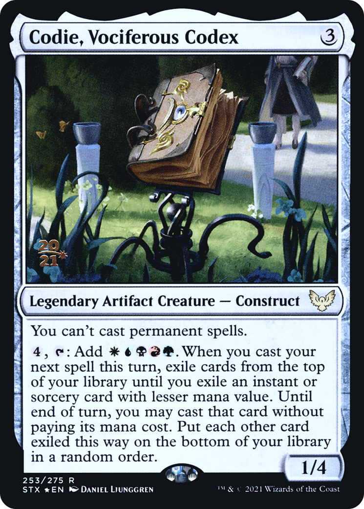 Codie, Vociferous Codex (PRE-253) [Strixhaven: School of Mages Promos] Foil MTG Single Wizards of the Coast