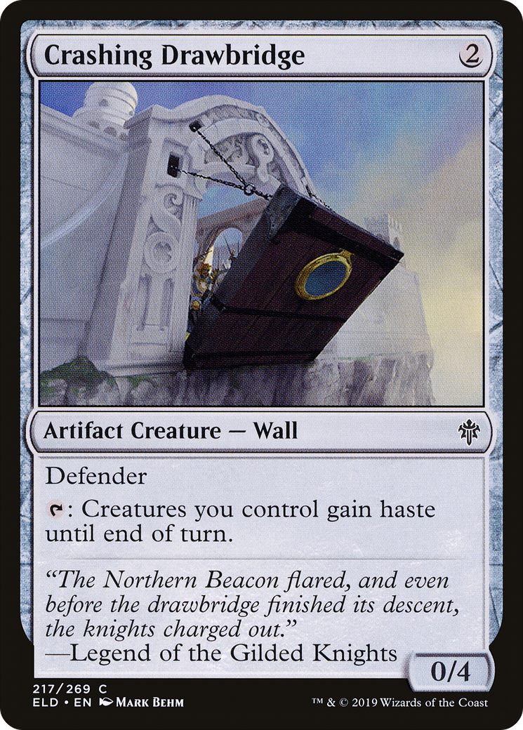 Crashing Drawbridge (ELD-217) [Throne of Eldraine] MTG Single Wizards of the Coast
