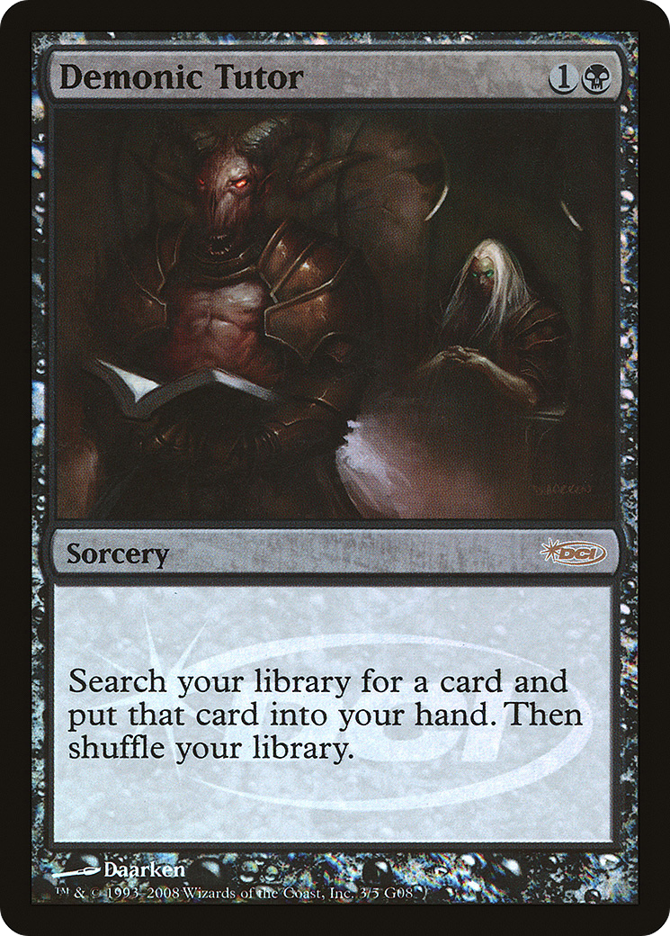 Demonic Tutor (JDG-003) [Misc] Judge Gift Cards 2008 Foil MTG Single Wizards of the Coast