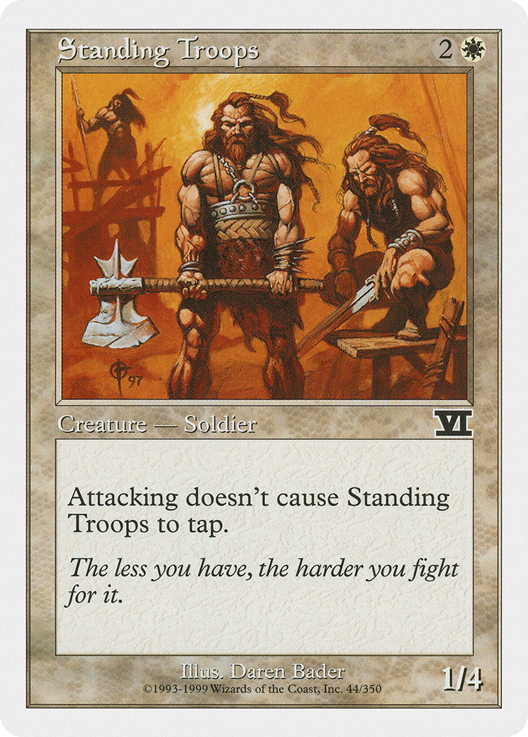 Standing Troops (6ED-044) [Classic Sixth Edition] MTG Single Wizards of the Coast
