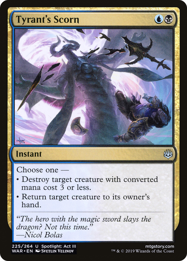 Tyrant's Scorn (WAR-225) [War of the Spark] Foil MTG Single Wizards of the Coast