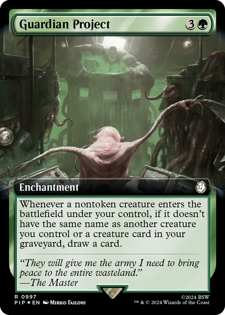 Guardian Project (Surge Foil) (PIP-997) [Fallout] (Extended Art) Foil MTG Single Wizards of the Coast
