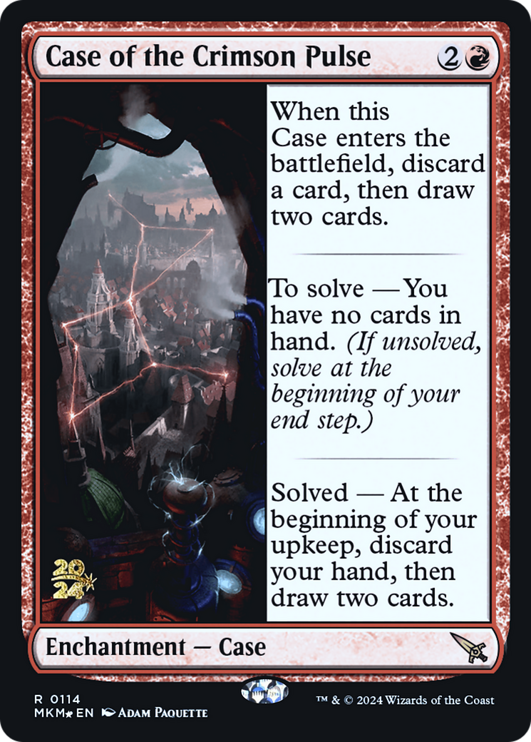 Case of the Crimson Pulse (PRE-114) [Murders at Karlov Manor Promos] Foil MTG Single Wizards of the Coast