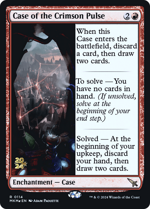 Case of the Crimson Pulse (PRE-114) [Murders at Karlov Manor Promos] Foil MTG Single Wizards of the Coast