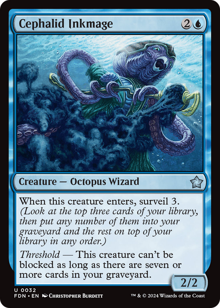 Cephalid Inkmage (FDN-032) [Foundations] Foil MTG Single Wizards of the Coast