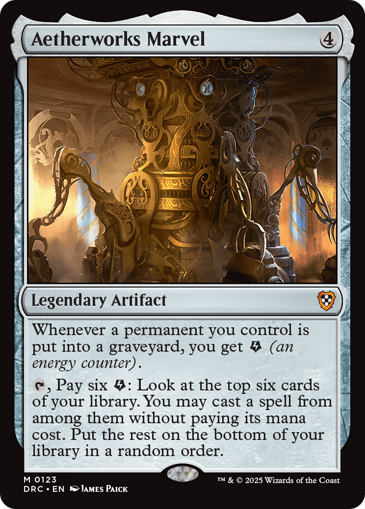 Aetherworks Marvel (DRC-123) [Commander: Aetherdrift] MTG Single Wizards of the Coast