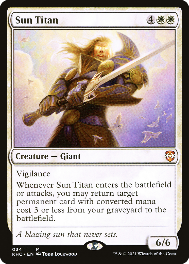 Sun Titan (KHC-034) [Kaldheim Commander] MTG Single Wizards of the Coast