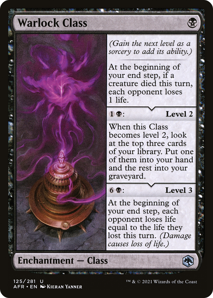 Warlock Class (AFR-125) [Adventures in the Forgotten Realms] Foil MTG Single Wizards of the Coast