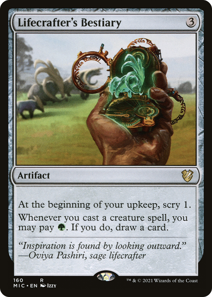 Lifecrafter's Bestiary (MIC-160) [Midnight Hunt Commander] MTG Single Wizards of the Coast
