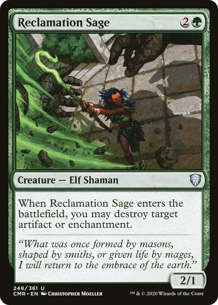 Reclamation Sage (248) (CMR-248) [Commander Legends] Foil MTG Single Wizards of the Coast