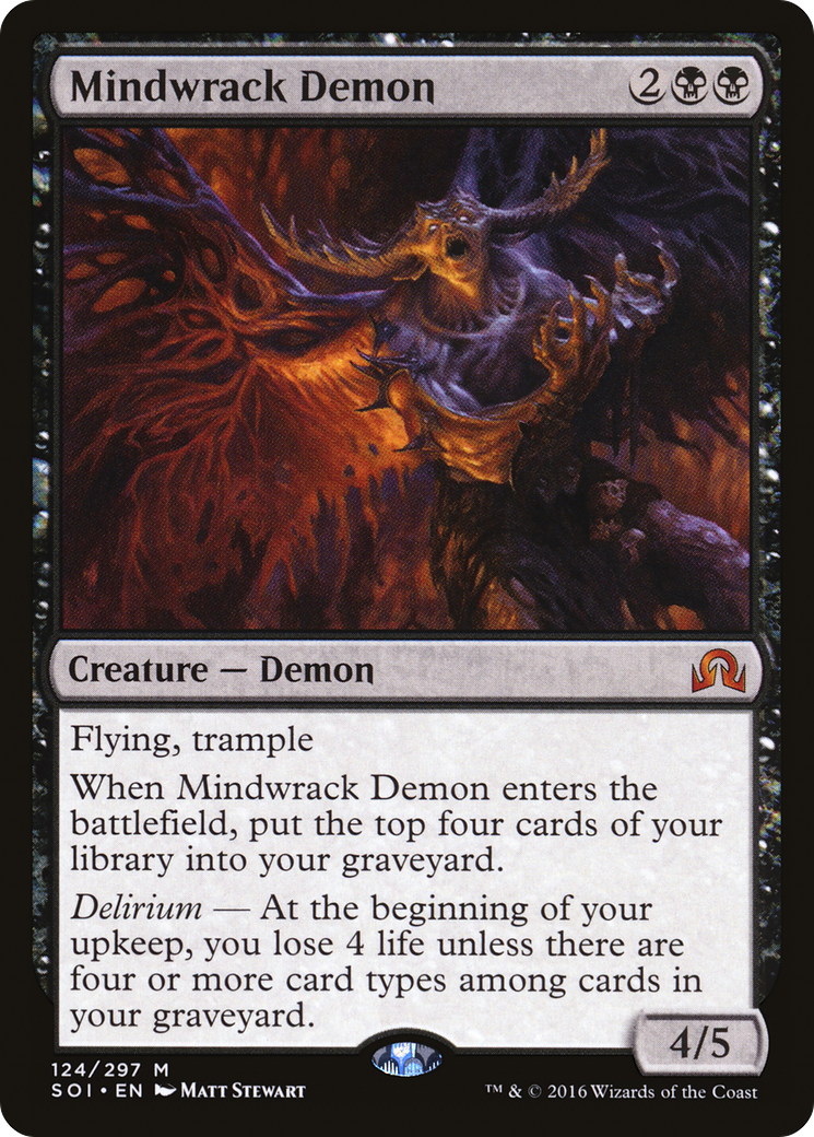 Mindwrack Demon (SOI-124) [Shadows over Innistrad] MTG Single Wizards of the Coast