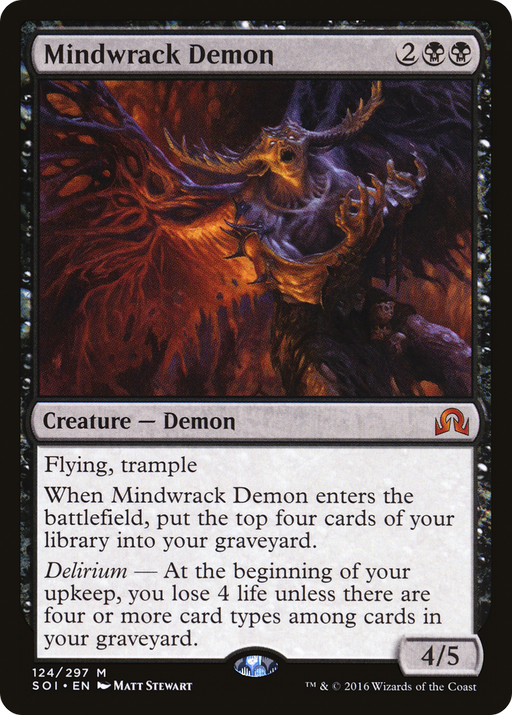 Mindwrack Demon (SOI-124) [Shadows over Innistrad] Foil MTG Single Wizards of the Coast