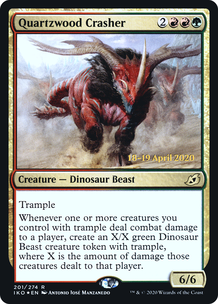 Quartzwood Crasher (PRE-201) [Ikoria: Lair of Behemoths Promos] Foil MTG Single Wizards of the Coast