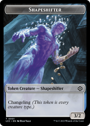 Salamander Warrior // Shapeshifter Double-Sided Token [Tokens] The Lost Caverns of Ixalan Commander Tokens MTG Single Magic: The Gathering