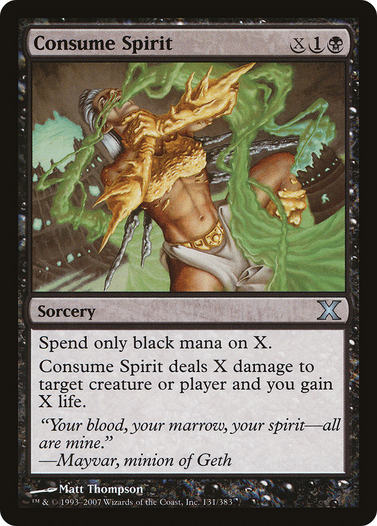 Consume Spirit (10E-131) [Tenth Edition] Foil MTG Single Wizards of the Coast