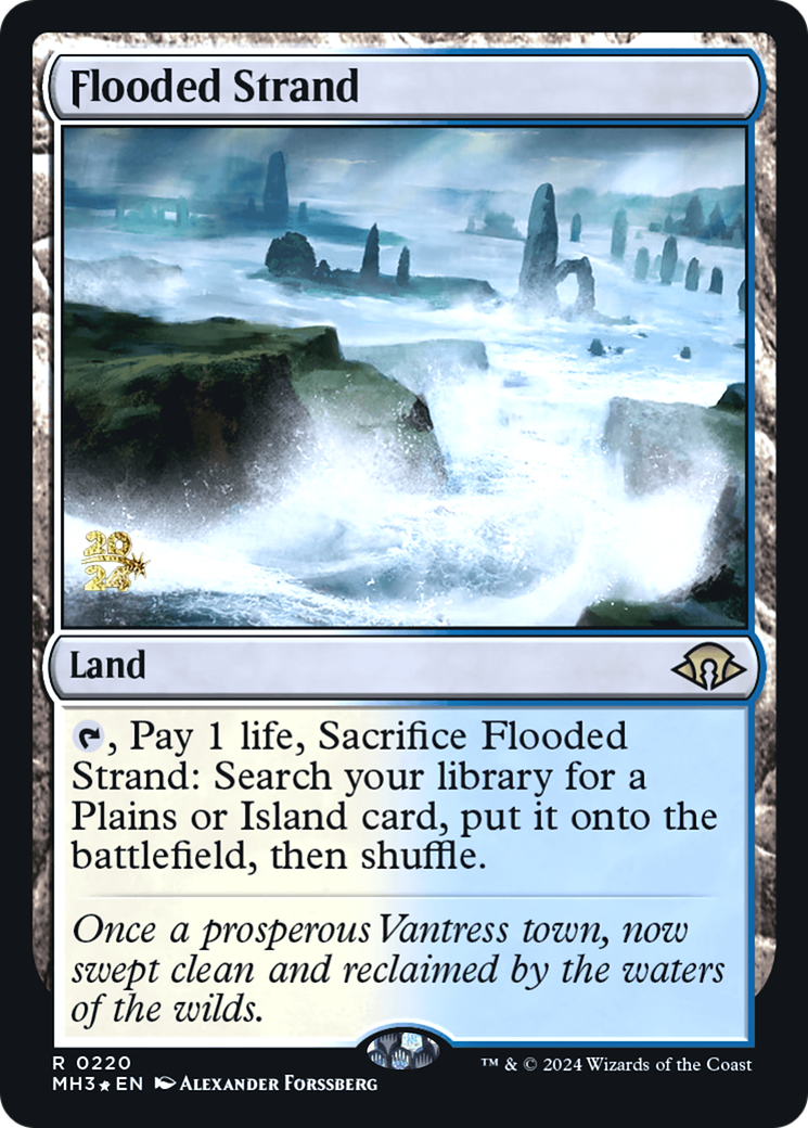 Flooded Strand (PRE-220) [Modern Horizons 3 Promos] Foil MTG Single Wizards of the Coast