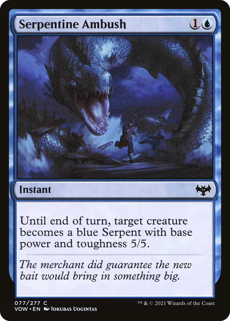 Serpentine Ambush (VOW-077) [Innistrad: Crimson Vow] Foil MTG Single Wizards of the Coast