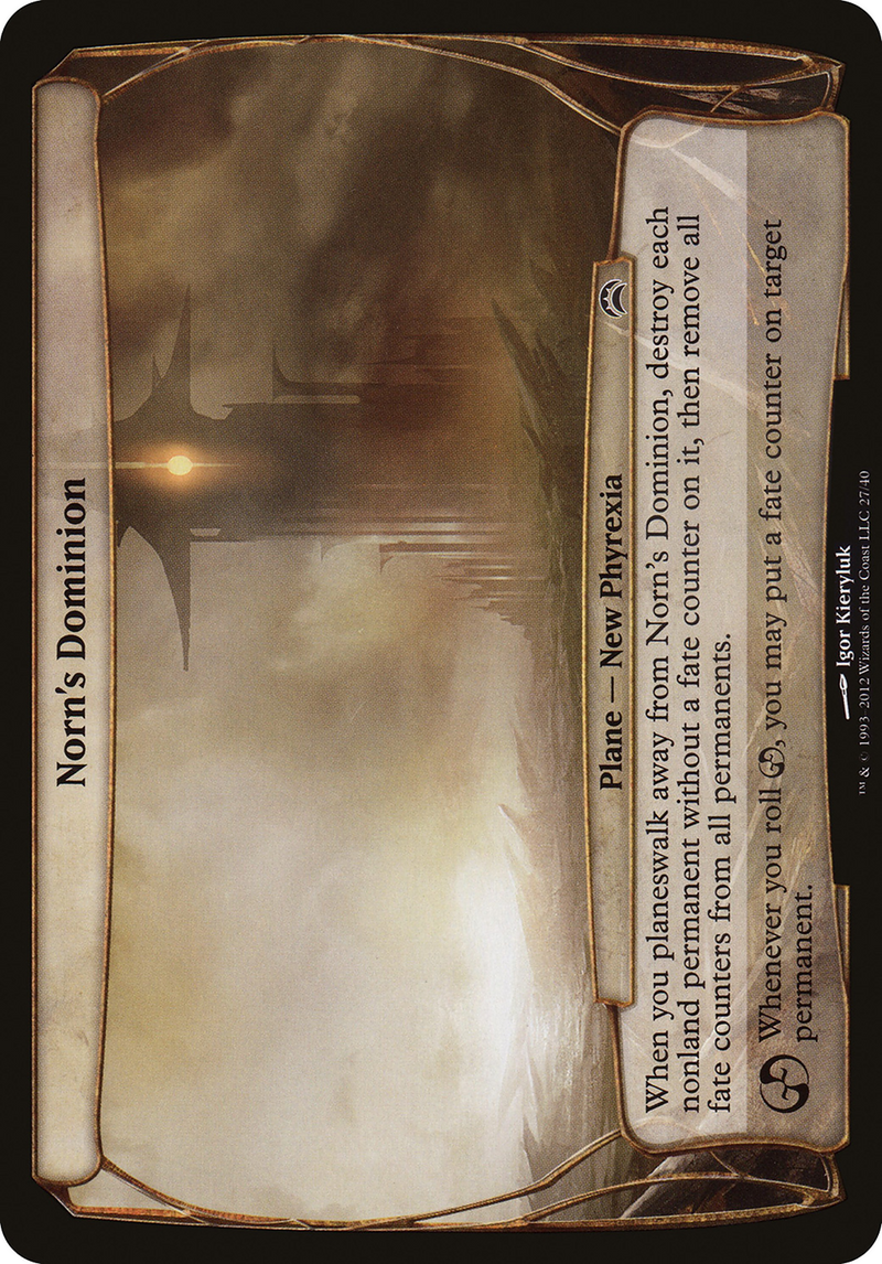 Norn's Dominion (Planechase 2012) (OVER-027) [Oversized] Planechase 2012 Planes MTG Single Wizards of the Coast