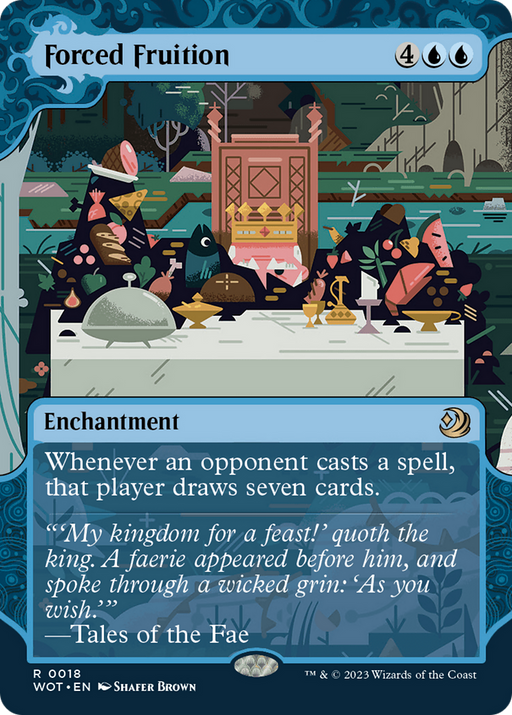 Forced Fruition (WOT-018) [Wilds of Eldraine: Enchanting Tales] (Showcase) (Borderless) MTG Single Wizards of the Coast