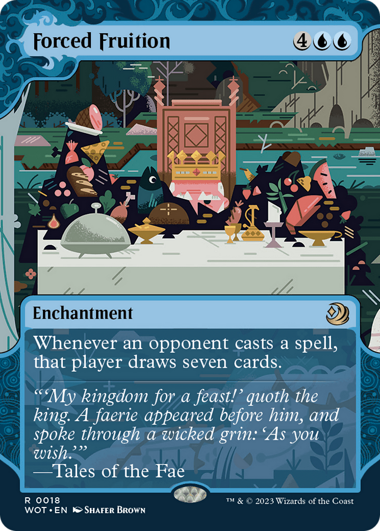 Forced Fruition (WOT-018) [Wilds of Eldraine: Enchanting Tales] (Showcase) (Borderless) Foil MTG Single Wizards of the Coast