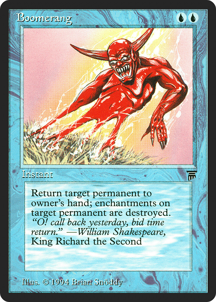 Boomerang (LEG-048) [Oldschool] Legends MTG Single Wizards of the Coast