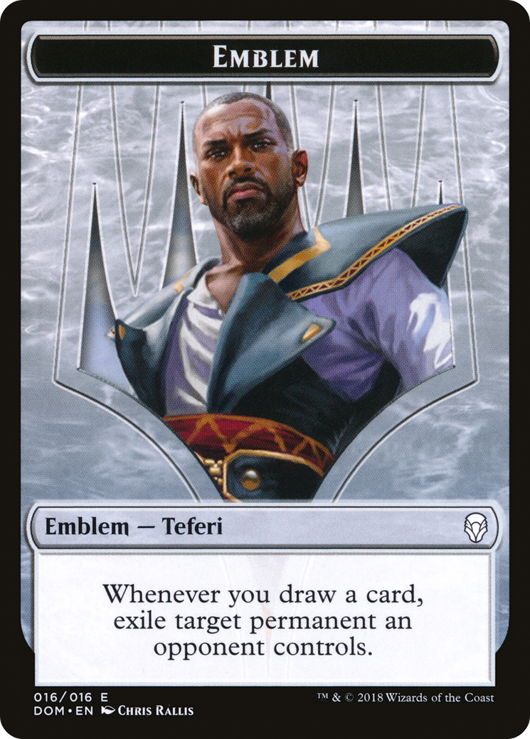 Emblem - Teferi, Hero of Dominaria (DOM-016) [Tokens] Dominaria Tokens MTG Single Wizards of the Coast