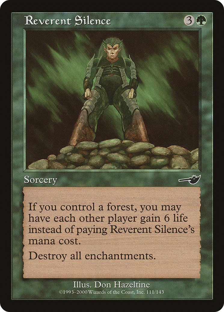 Reverent Silence (NMS-111) [Nemesis] MTG Single Wizards of the Coast