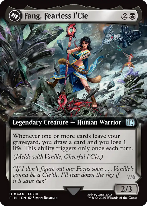 Fang, Fearless l'Cie (FIN-446) [FINAL FANTASY] (Extended Art) MTG Single Wizards of the Coast