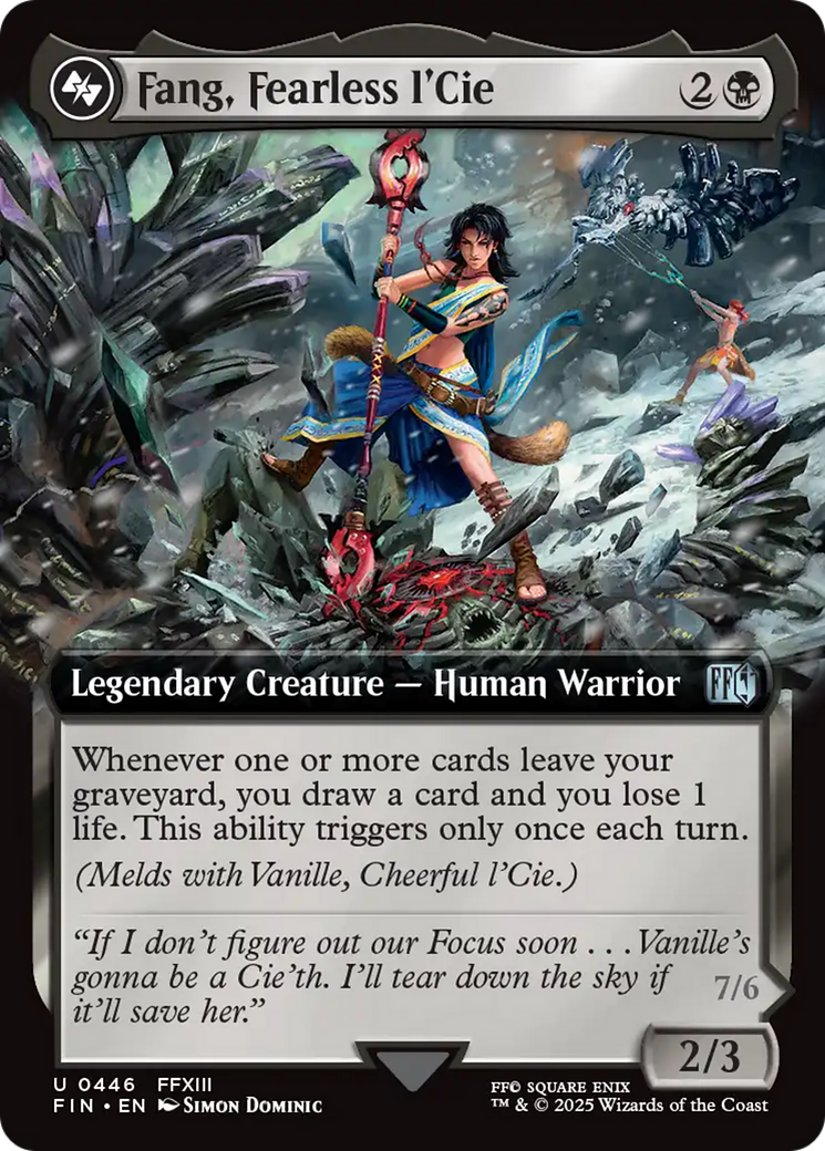 Fang, Fearless l'Cie (FIN-446) [FINAL FANTASY] (Extended Art) Foil MTG Single Wizards of the Coast